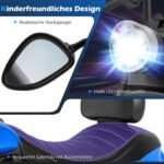 Elektrinis motociklas vaikams su atraminiais ratukais (Tamsiai mėlyna) – Paveikslėlis 3