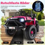 Elektrinis vaikiškas automobilis 24 V su nuotolinio valdymo pultu ir multimedija (Rožinė) – Paveikslėlis 3