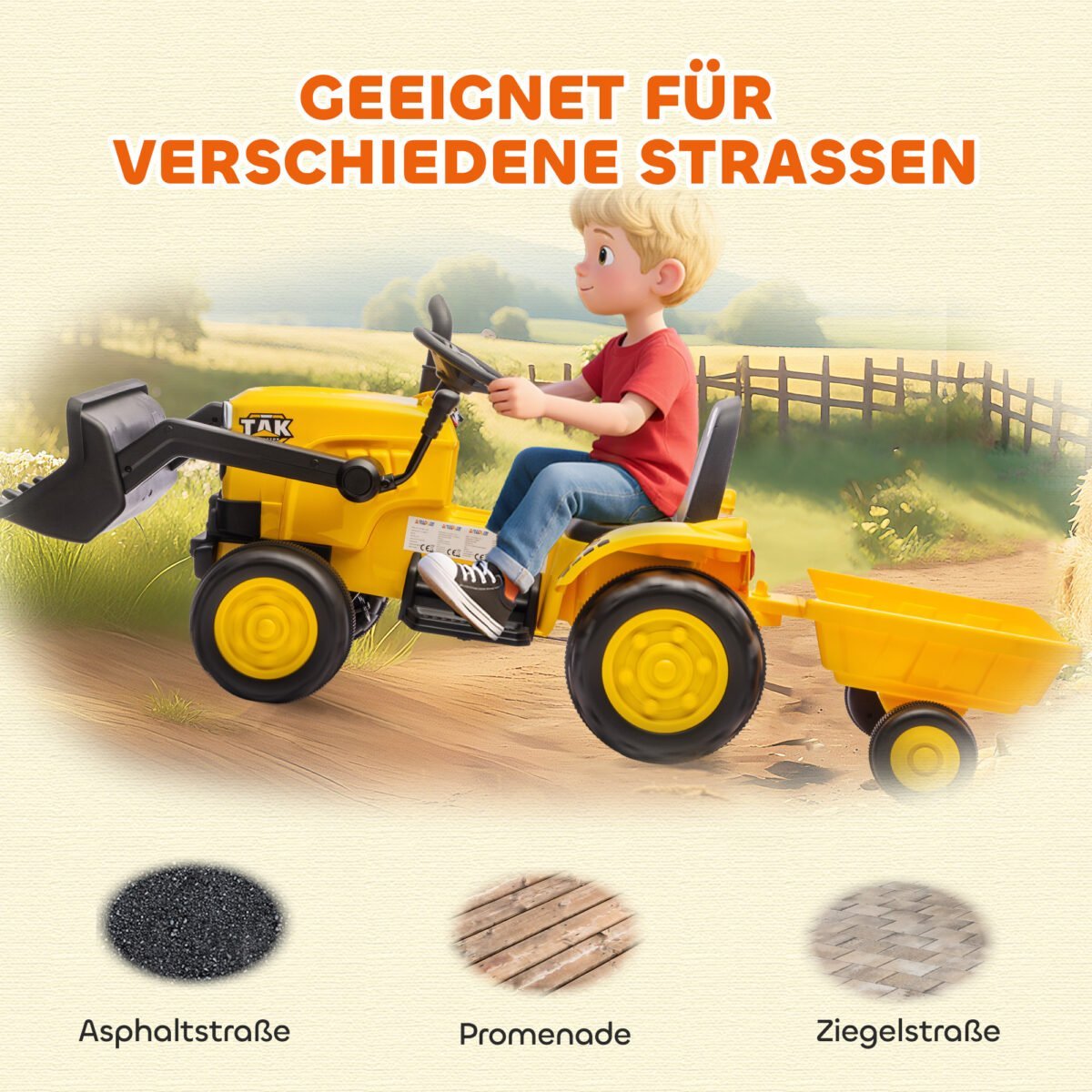 Elektrinis važinėjimo ekskavatorius vaikams su priekaba ir nuotoliniu valdymu – Paveikslėlis 7