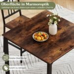 Erdvę taupantis aukšto stalo komplektas su 4 baro kėdėmis (Ruda) – Paveikslėlis 3