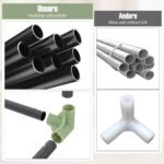 Erdvus kūdikių maniežas su kvėpuojančiu tinkleliu ir dviem durelėmis (Žalia) – Paveikslėlis 3