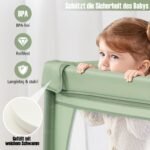 Erdvus kūdikių maniežas su kvėpuojančiu tinkleliu ir dviem durelėmis (Žalia) – Paveikslėlis 4