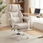 Ergonomiška biuro kėdė su masažu, šildymu ir kojų atrama – Paveikslėlis 9