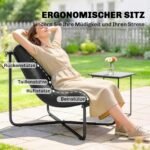 Ergonomiška lauko Lounge tipo kėdė su nuimama pagalvėle – Paveikslėlis 4