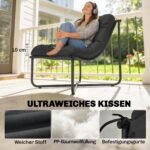 Ergonomiška lauko Lounge tipo kėdė su nuimama pagalvėle – Paveikslėlis 5