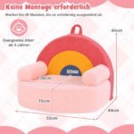 Ergonomiškas vaikiškas sofa-fotelis su didelio tankio putplasčiu (Rožinė) – Paveikslėlis 5