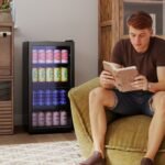 Gėrimų mini šaldytuvas 93L su dvigubo stiklo durelėmis ir temperatūros reguliavimu – Paveikslėlis 2