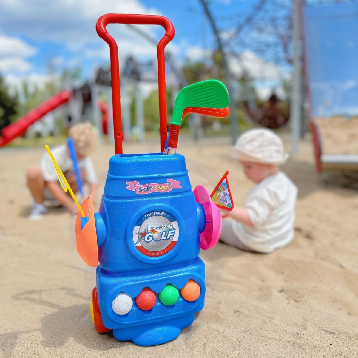 Golfo rinkinys vaikams su mobiliu stovu – Paveikslėlis 2