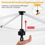 Greitai surenkama išskleidžiama palapinė-paviljonas 3x3 m (Pilka) – Paveikslėlis 4