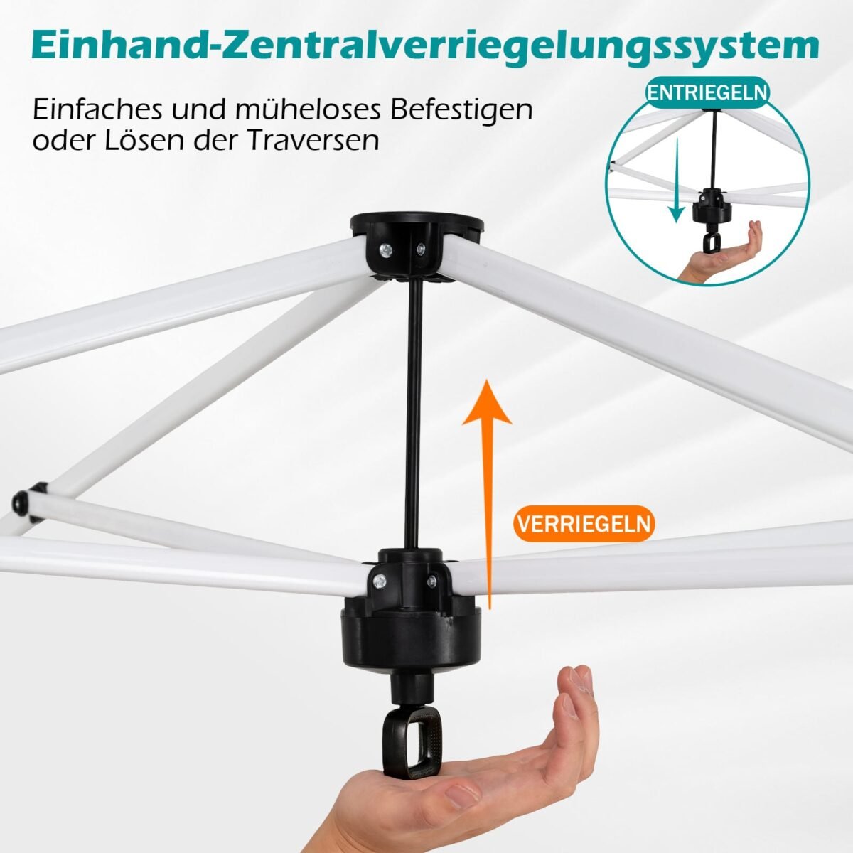 Greitai surenkamas sodo paviljonas 3 x 3 m (Juoda) – Paveikslėlis 5