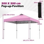 Greitai surenkamas sodo paviljonas 3 x 3 m (Rožinė) – Paveikslėlis 2