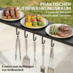 Grilio pavėsinė su šlaitiniu stogu ir šoninėmis lentynomis – Paveikslėlis 5