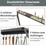 Grillavimo paviljonas su dviejų lygių stogu ir šoninėmis lentynomis (Pilka) – Paveikslėlis 4