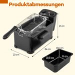 Gruzdintuvė su 2000 W galia ir 3 l talpa (Juoda) – Paveikslėlis 5