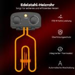 Gruzdintuvė su 2000 W galia ir 3 l talpa (Juoda) – Paveikslėlis 4