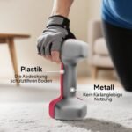 Hantelių rinkinys su laikikliu: heksagoninės hantelės 1–5 kg – Paveikslėlis 6