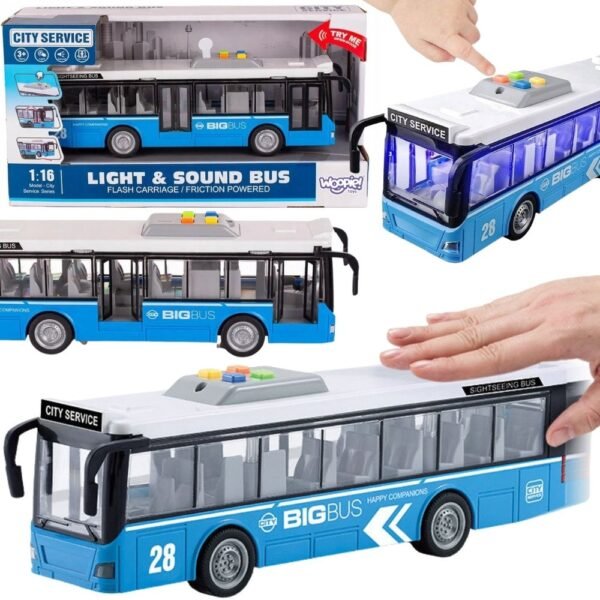 Interaktyvus miesto autobusas su garsais