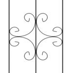 Įsmeigiamos metalinės vijoklinių augalų grotelės – 2 dalių rinkinys, 180 x 50 cm