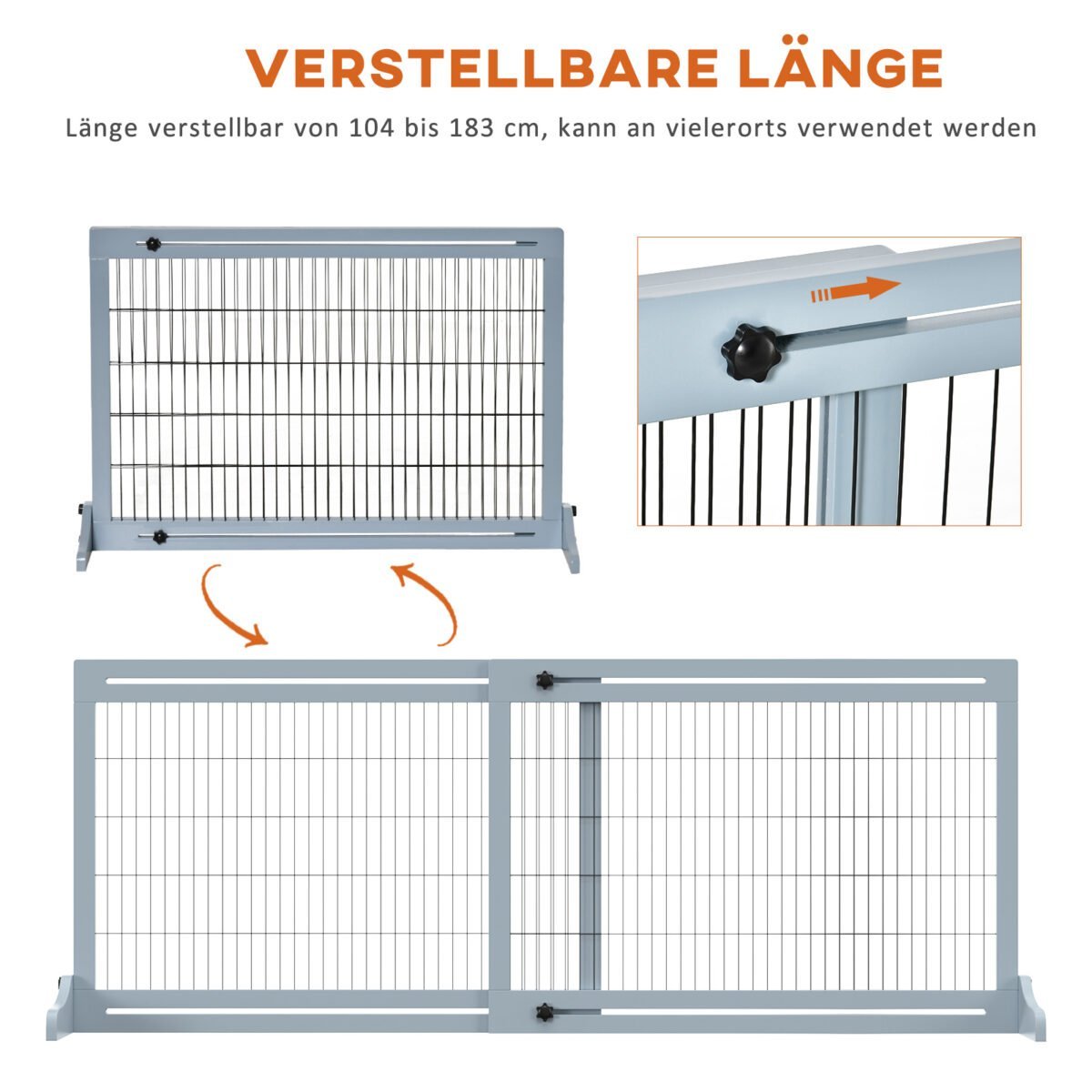 Išplečiama apsauginė užtvara gyvūnams iki 183 cm ilgio – Paveikslėlis 4