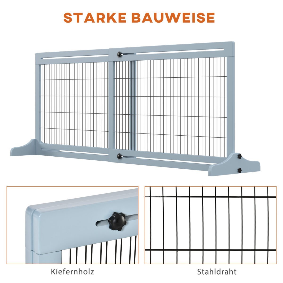 Išplečiama apsauginė užtvara gyvūnams iki 183 cm ilgio – Paveikslėlis 6