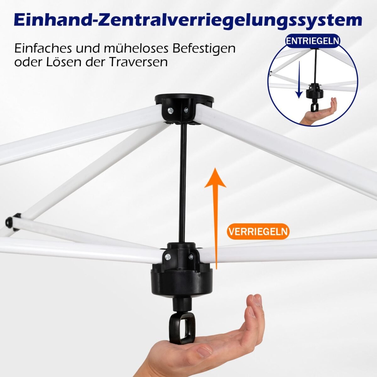 Išskleidžiamas Pop-Up stiliaus sulankstomas paviljonas 3x3 m (Mėlyna) – Paveikslėlis 5