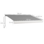 Išstumiama markizė su pilna kasete ir elektriniu bei rankiniu valdymu – Paveikslėlis 3