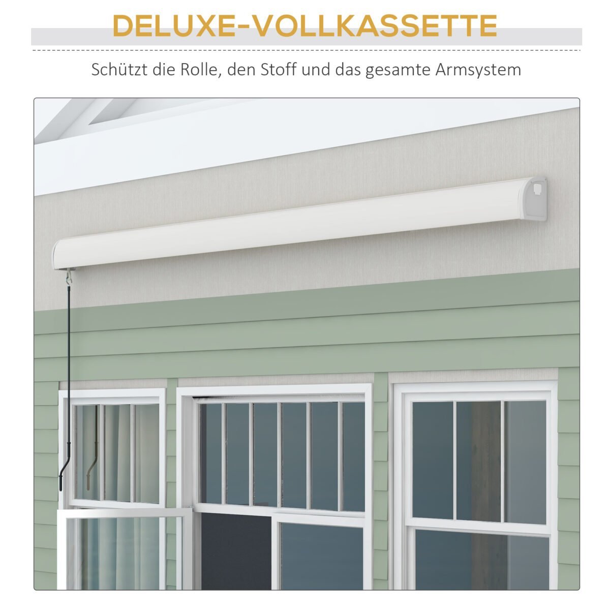 Išstumiama markizė su pilna kasete ir elektriniu bei rankiniu valdymu – Paveikslėlis 6