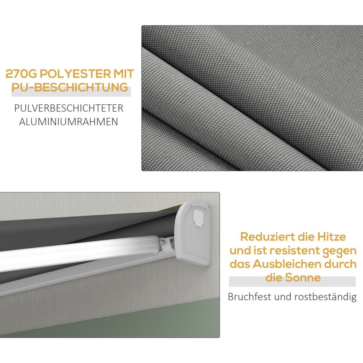 Išstumiama markizė su pilna kasete ir elektriniu bei rankiniu valdymu – Paveikslėlis 7