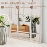 Kaimiško stiliaus arkinis sieninis veidrodis (Rustikali pilka)