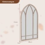 Kaimiško stiliaus arkinis sieninis veidrodis 83 x 48 cm (Rustikali pilka) – Paveikslėlis 5