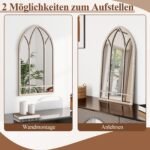 Kaimiško stiliaus arkinis sieninis veidrodis 83 x 48 cm (Rustikali pilka) – Paveikslėlis 3