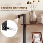 Keturių aukštų sieninė lentyna su spintele ir atviromis lentynomis (Rusvai ruda) – Paveikslėlis 4