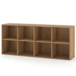 Knygų lentyna su 8 skyriais ir apsauga nuo apvirtimo (Natūrali) – Paveikslėlis 2