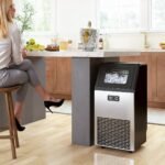 Komercinis ledo kubelių generatorius 45 kg/24h su 11 kg talpa ir LCD ekranu – Paveikslėlis 2