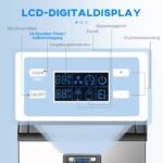 Komercinis ledo kubelių generatorius 45 kg/24h su 11 kg talpa ir LCD ekranu – Paveikslėlis 5