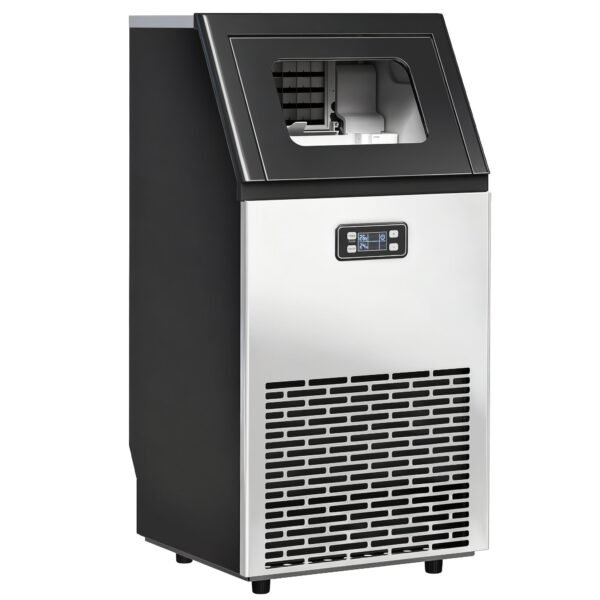 Komercinis ledo kubelių generatorius 45 kg/24h su 11 kg talpa ir LCD ekranu