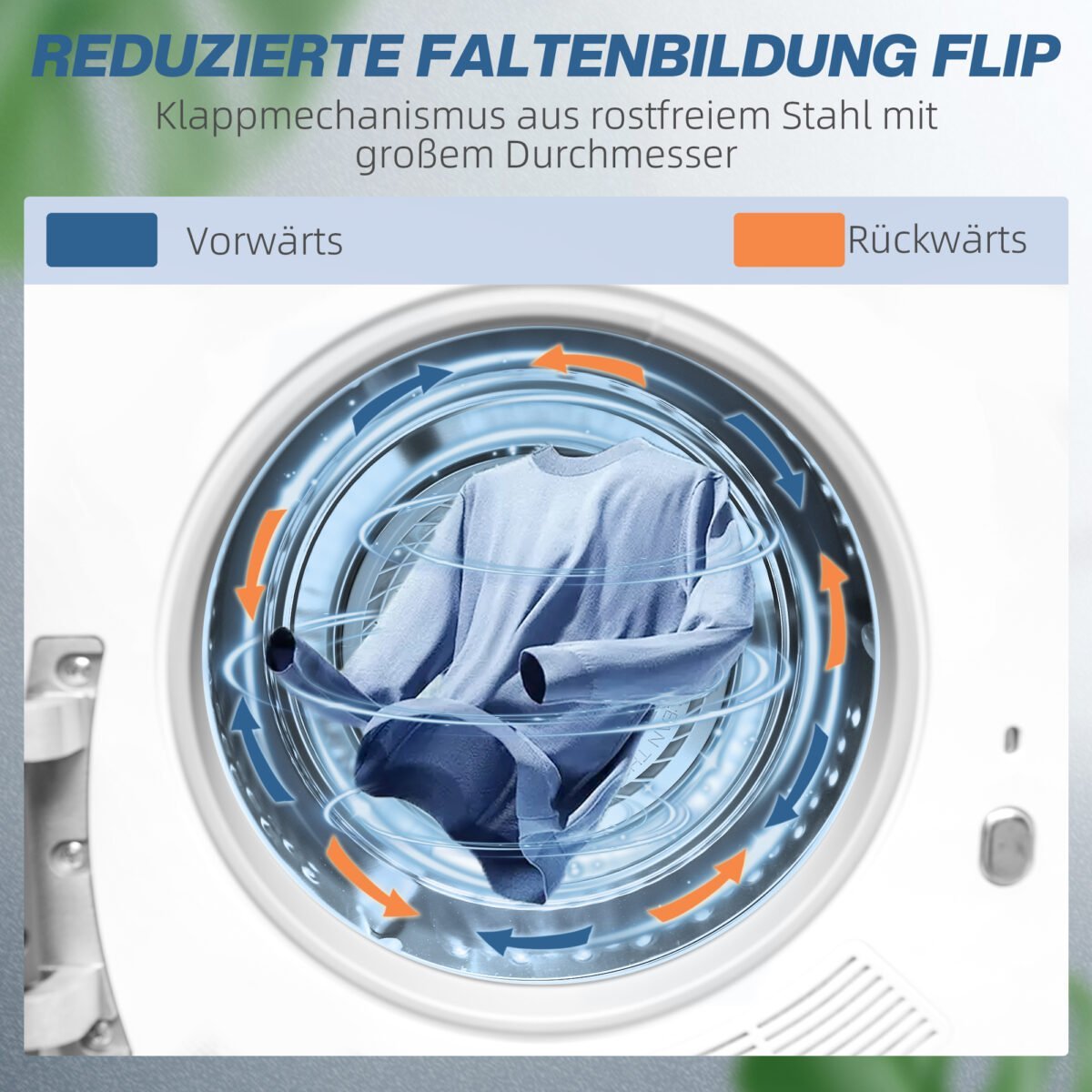 Kompaktiška 4 kg skalbinių džiovyklė su 60°C higienos programa – Paveikslėlis 6