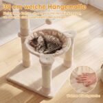 Kompaktiška kačių draskyklė su sisalio stulpais ir jaukiu hamaku (Smėlio) – Paveikslėlis 5