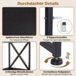 Konsolinis staliukas su 4 medžiaginiais stalčiais ir medienos mozaika (Kavos) – Paveikslėlis 4