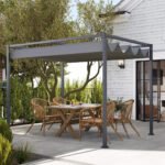 Laisvai pastatoma pergola su istraukiamu stogu 1