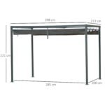 Laisvai pastatoma pergola su istraukiamu stogu 3