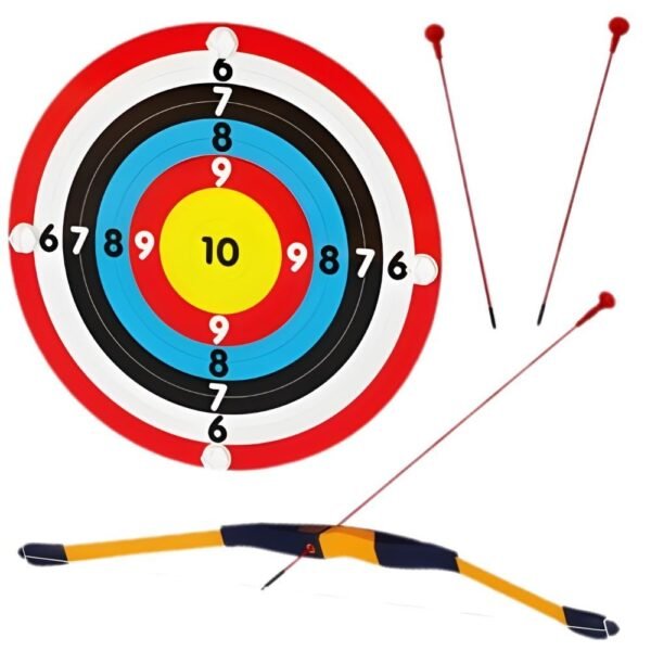 Lanko ir strėlių rinkinys STEM lentai su taikiniu ir siurbtukų strėlėmis