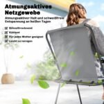 Lauko baldų komplektas su 6 sulankstomomis kėdėmis ir saulės skėčiu