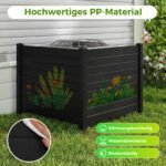 Lauko privatumo tvora su 2 reguliuojamomis plokštėmis (Juoda) – Paveikslėlis 3