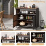 Lauko spintelė iš ratano su akacijos medienos stalviršiu (Ruda) – Paveikslėlis 3