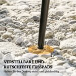 Lauko valgomojo stalas su reguliuojamomis kojelėmis ir PE ratano ir grūdinto stiklo stalviršiu – Paveikslėlis 6