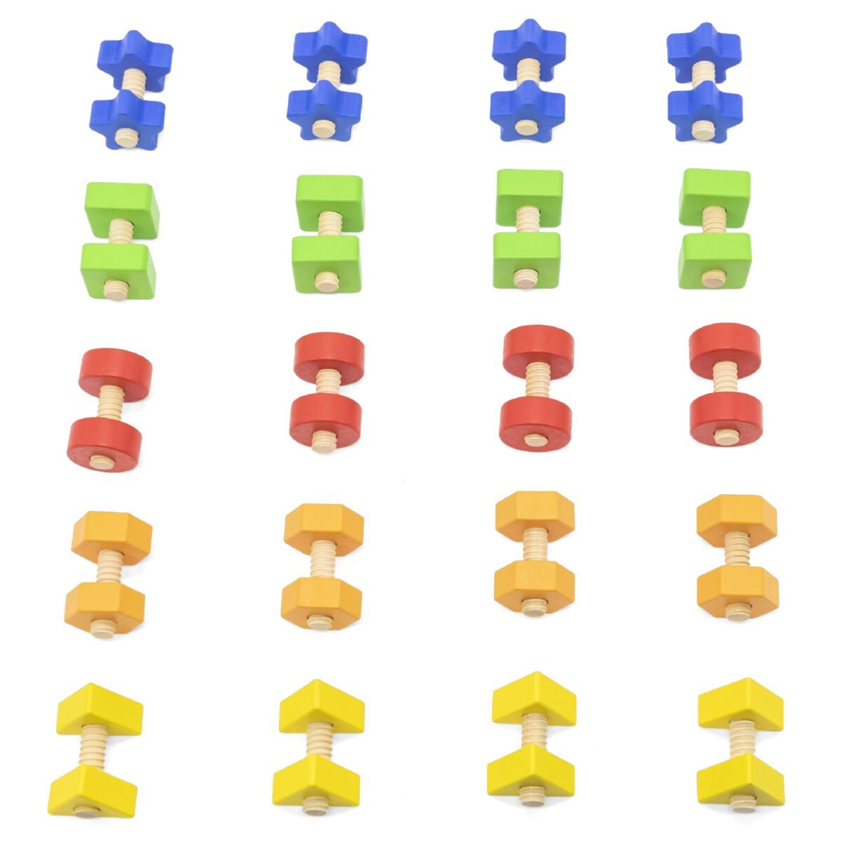 Lavinamasis konstravimo žaidimas su spalvotais varžtais ir veržlėmis – Paveikslėlis 4