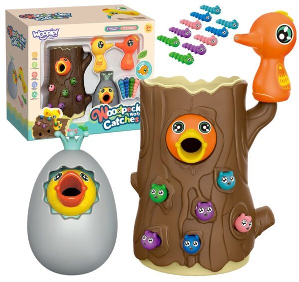 Magnetinis vikrumo ir kirminėlių gaudymo žaidimas 3in1