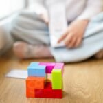 Magnetinių 3D kaladėlių Tetris dėlionė su užduočių kortelėmis