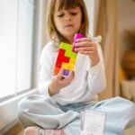 Magnetinių 3D kaladėlių Tetris dėlionė su užduočių kortelėmis